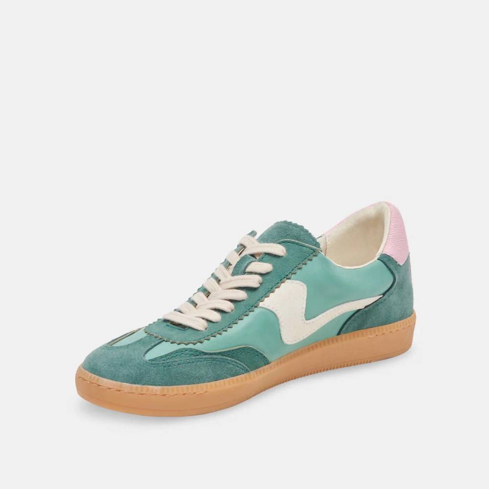NEW DOLCE VITA women's notice sneakers in green suede - Picture 4 of 8